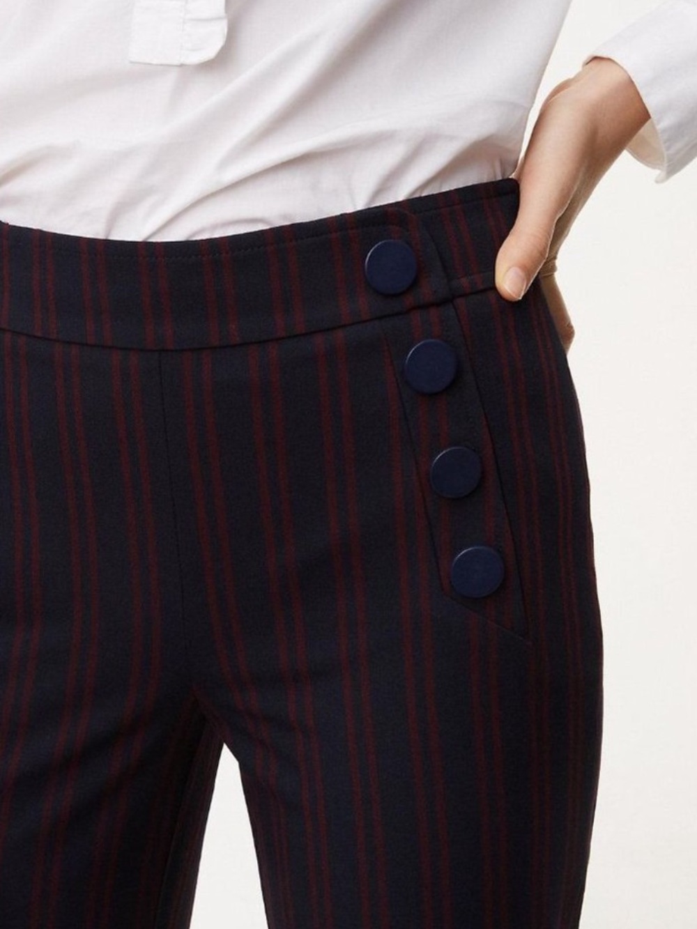 LOFT Marisa Sailor Striped Trousers - Picture 4 of 10